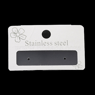 бумажная и пластиковая карточка для показа одной серьги с надписью из нержавеющей стали(CDIS-L009-11)-2