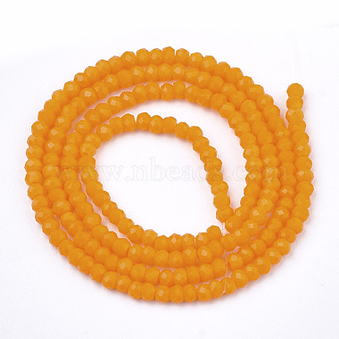 Chapelets de perles en verre opaque de couleur unie(GLAA-S178-14A-05)-2