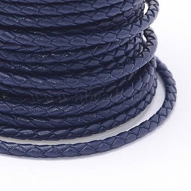 Braided Cowhide Leather Cord(NWIR-N005-01E-4mm)-3
