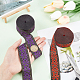 Elite 2Pcs 2 Colors Ethnic Style Embroidery Polyester Ribbons(OCOR-PH0003-91)-3