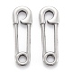 Non-Tarnish 304 Stainless Steel Safety Pin Pendant Charms(X-STAS-M291-12P)-1