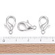 Platinum Plated Alloy Bracelet Lobster Claw Clasps(X-E106-NF)-5