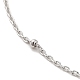 Rhodium Plated 925 Sterling Silver Satellite Chain Necklaces(STER-NH0001-07A-P)-2