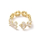 Brass Micro Pave Cubic Zirconia Open Cuff Rings(RJEW-R146-17D-G)-3