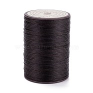 Flat Waxed Polyester Thread String, Micro Macrame Cord, for Leather Sewing Stitching, Dark Coffee, 0.8~0.9x0.3mm, about 109.36 Yards(100m)/Roll(YC-D004-01-021)