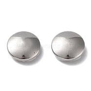 303 Stainless Steel Beads, No Hole/Undrilled, Flat Round, Stainless Steel Color, 8x3mm(STAS-Q302-10A-P)