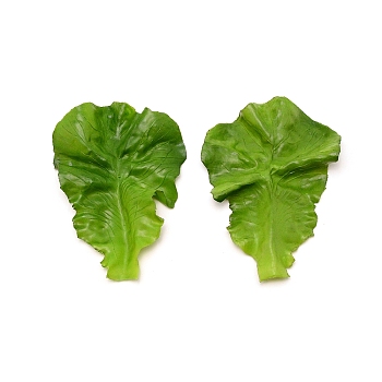 Artificial Fake Food Miniature PVC Vegetable Lettuce, for Dollhouse Props Decoration Accessories, Lime Green, 160x123x0.5mm