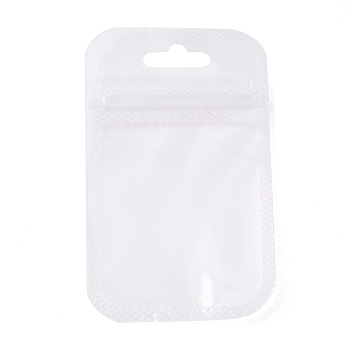 PP Zip Lock Bags, Resealable Bags, Self Seal Bag, Rectangle, White, 9x5.5x0.15cm