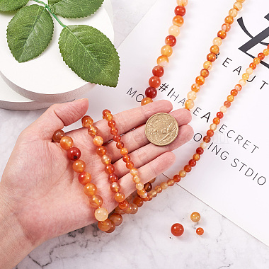 3 Strands 3 Sizes Natural Carnelian Beads Strands(G-YS0001-08)-5