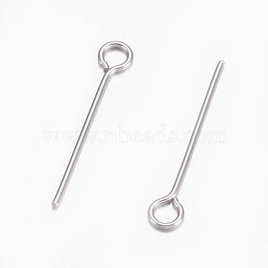 304 Stainless Steel Eye Pins(STAS-O105-01P-0.6x18mm)-2
