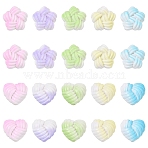 60Pcs 2 Styles Spray Printed Opaque Acrylic Beads, Mixed Shapes, 20~21x22x11~12mm, Hole: 3mm, 30pcs/style(OACR-YW0004-17)