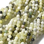 Natural New Jade Beads Strands, Round, 8mm, Hole: 1.2mm, about 49pcs/strand, 15.47''(39.3cm)(X-G-F591-16-8MM)