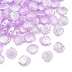 Imitation Pearl Acrylic Beads, Shell Shape, Purple, 11.5x13.5x5.5mm, Hole: 1.6mm, about 1250pcs/500g(AC-CBAAA05-18)