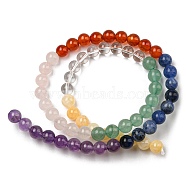 Natural Mixed Gemstone Beads Strands, Round, 6~6.5mm, Hole: 1.2mm, about 63pcs/strand, 15.12~15.20 inch(38.4~38.6cm)(G-C079-A01-01)
