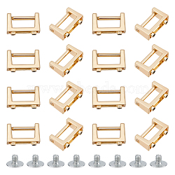 WADORN 16Sets Alloy Bag Arch Bridge Shape Buckle, with Iron Screw, for Bag Accessories Makings, Golden, 16.5x25x8mm, Hole: 2.5mm(FIND-WR0004-71)