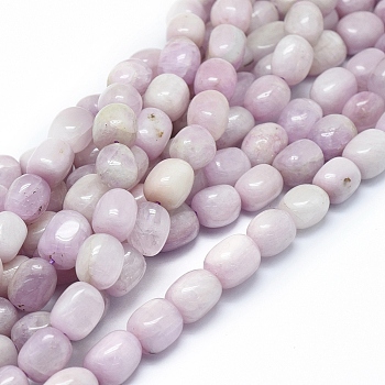 Natural Kunzite Beads Strands, Spodumene Beads, Drum, 10~13x8~10mm, Hole: 1mm, about 36pcs/strand, 16.14 inch(41cm)