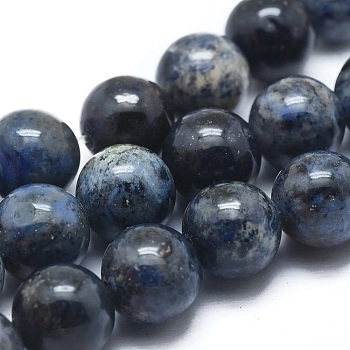 Natural Dumortierite Quartz Bead Strands, Grade AB, Round, 6mm, Hole: 1mm, about 15.3 inch long, 62pcs/strand