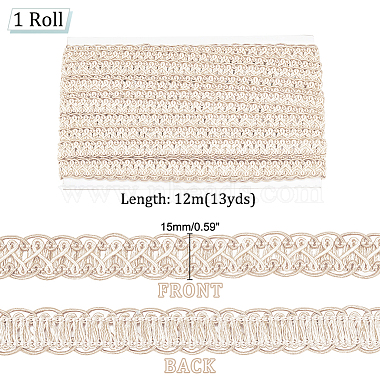 Polyester Braided Lace Trim(OCOR-WH0078-09D)-2