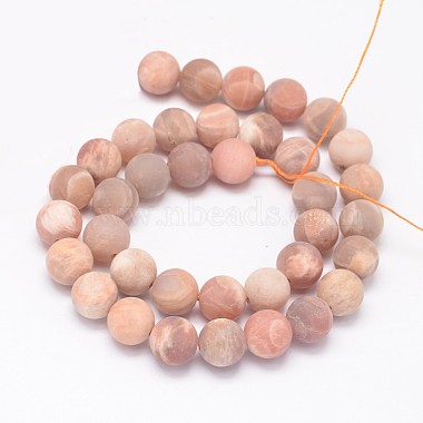 Rondes sunstone naturelle perles brins(G-K068-29-6mm)-2