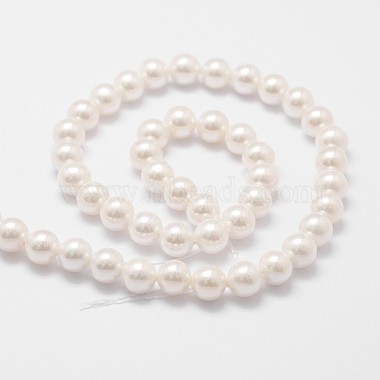 Arc-en-plaqué nacre brins de perles(X-BSHE-L025-02-6mm)-2