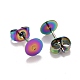 Ion Plating(IP) Rainbow Color 304 Stainless Steel Stud Earring Findings(STAS-K238-02A)-2