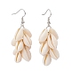 Natural Cowrie Shell Dangle Earrings(EJEW-JE04458)-1