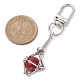 304 Stainless Steel Chain Pouch Natural Gemstone Pendant Decorations(HJEW-JM01889-01)-3