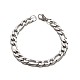 Boy's 304 Stainless Steel Mother-Son Figaro Chain Bracelets(BJEW-E233-04P)-1
