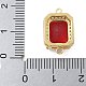 Rack Plating Brass Micro Pave Clear Cubic Zirconia Rectangle Connector Charms(KK-A234-028G-03)-3