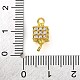 Brass Micro Pave Cubic Zirconia Cube Links Connector Charms(KK-A230-04G)-3