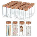 Glass Cork Bottles Ornament, Glass Empty Wishing Bottles, DIY Vials for Pendant Decorations, Clear, 3x7.7cm, Inner Diameter: 2.5cm, Capacity: 30ml(1.01fl. oz)(DIY-WH0060-21)