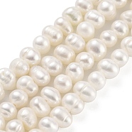 Natural Cultured Freshwater Pearl Beads Strands, Potato, Antique White, 4~4.5mm, Hole: 0.5mm, about 38pcs/strand, 6.89~7.09 (17.5~18cm)(PEAR-C003-10C)