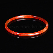 Dyed Natural Carnelian Simple Plain Bangle for Women, Inner Diameter: 2-1/8~2-1/4 inch(5.4~5.6cm)(FIND-PW0021-09A-02)