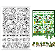 PVC Plastic Stamps, for DIY Scrapbooking, Photo Album Decorative, Cards Making, Stamp Sheets, Film Frame, Saint Patrick's Day Themed Pattern, 16x11x0.3cm(DIY-WH0167-57-0121)