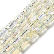 Electroplate Glass Beads Strands, Faceted, AB Color, Column, Light Goldenrod Yellow, 3x5mm, Hole: 1mm, about 79pcs/strand, 15.75~16.14''(40~41cm)(EGLA-D031-01-18)