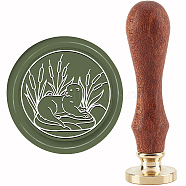Brass Wax Seal Stamp with Handle, for DIY Scrapbooking, Animal Pattern, 3.5x1.18 inch(8.9x3cm)(AJEW-WH0184-0846)