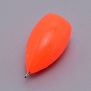 ABS Fishing Thrower Rig Floats, Fishing Accessories, with Stainless Steel Pin, for Freshwater Saltwater Fishing, Orange Red, 33x18mm, Hole: 2.5mm(FIND-WH0066-57B-01)