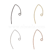 32Pcs 4 Colors Brass Earring Hooks, Ear Wire, with Horizontal Loop, Mixed Color, 29x15mm, Hole: 2mm, 22 Gauge, Pin: 0.6mm, 22 Gauge, Pin: 0.6mm, 8pcs/color(KK-LS0001-18)