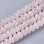 Natural Rose Quartz Beads Strands, Rondelle, 8x5~6mm, Hole: 0.8mm, about  76~77pcs/Strand, 15.94 inch(40.5 cm)(G-S364-046)