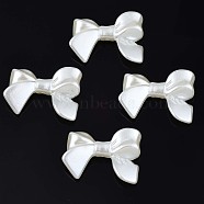 Acrylic Imitation Pearl Beads, High Luster, Bowknot, Creamy White, 24x33x6.5mm, Hole: 1.6mm(X-OACR-N134-001)