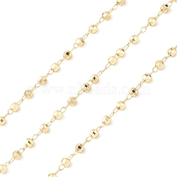 Brass Link Chains, with Spool, Round, Unwelded, Golden, 2x1.7x0.3mm(CHS-P016-04G)