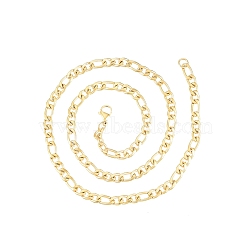 Men's 201 Stainless Steel Figaro Chains Necklace, Golden, 19.69 inch(50cm), Wide: 5mm(NJEW-N050-A08-5-50G)