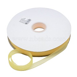 Polyester Organza Ribbon, Champagne Yellow, 3/8 inch(9mm), 200yards/roll(182.88m/roll)(ORIB-L001-03-614)