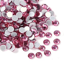 Glass Flat Back Rhinestone, Grade A, Back Plated, Faceted, Half Round, Rose, SS10, 2.7~2.8mm, 1440pcs/bag(RGLA-C002-SS10-209)