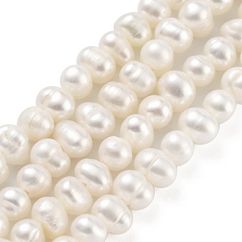 Natural Cultured Freshwater Pearl Beads Strands, Potato, Antique White, 4~4.5mm, Hole: 0.5mm, about 38pcs/strand, 6.89~7.09 (17.5~18cm)