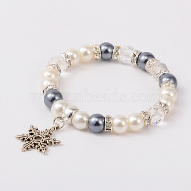 verre à la mode des bracelets de charme perle stretch(X-BJEW-JB01697)-2