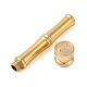 Golden Tone Brass Wax Seal Stamp Head with Bamboo Stick Shaped Handle(STAM-K001-05G-J)-2