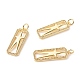 Brass Micro Pave Clear Cubic Zirconia Pendants(ZIRC-P094-05G-RS)-1