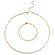 Brass Paperclip Chains Necklaces & Bracelets Sets(sgSJEW-PH01378-03)-1