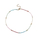 Glass & Brass Beaded Necklaces(NJEW-JN04155)-1